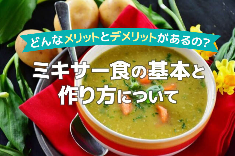 どんなメリットとデメリットがあるの?ミキサー食の基本と、作り方について
